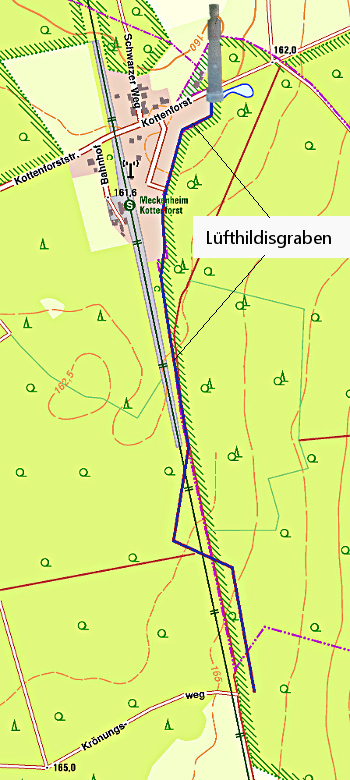 Kartenskizze Lüfthildisgraben